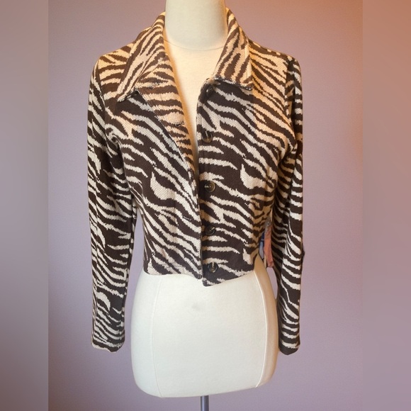 QUIN Zebra Print Women's Jacket - Picture 1 of 5